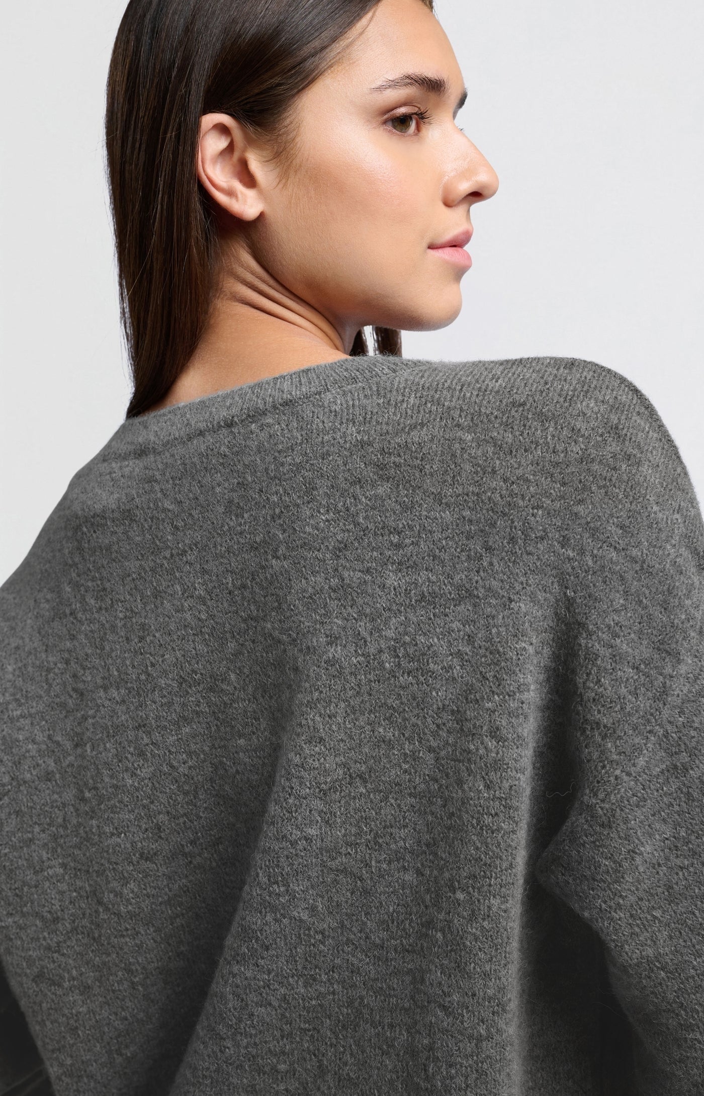 Oversize-Pullover mit Rundhals