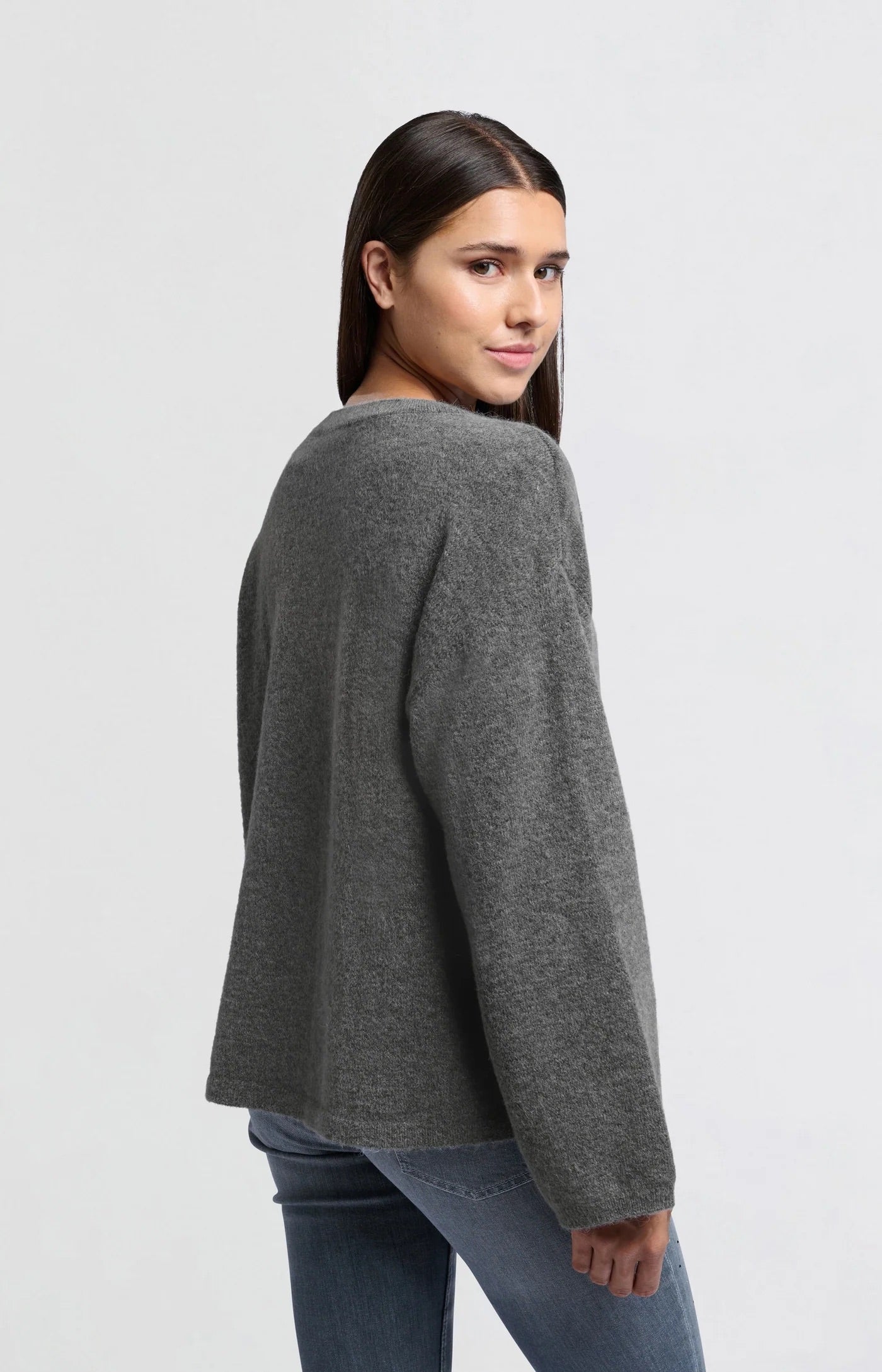 Oversize-Pullover mit Rundhals