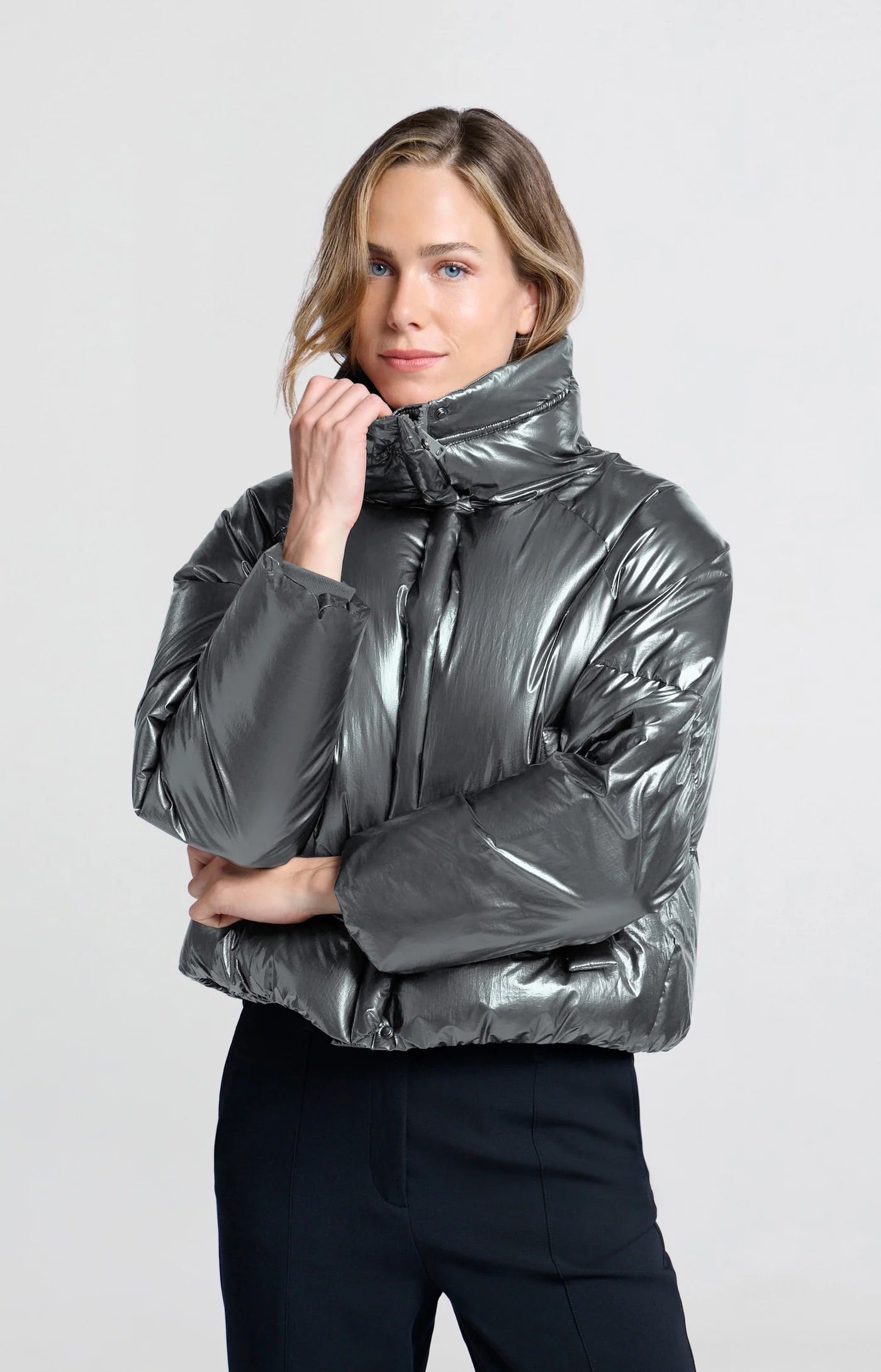 Metallic-Oversize-Jacke