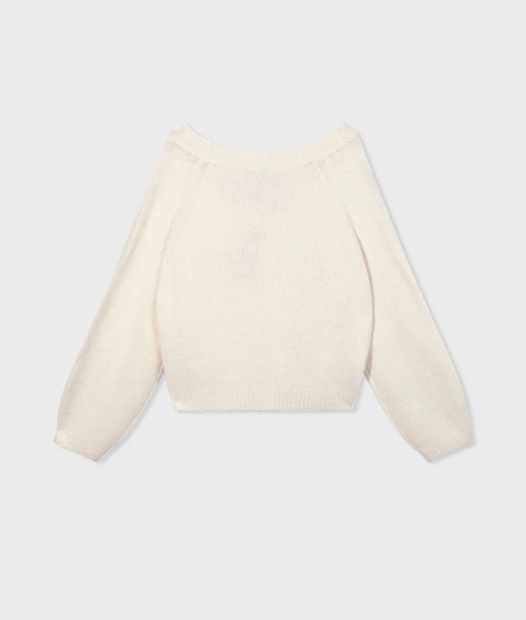 Cropped V-Neck Sweater Knit