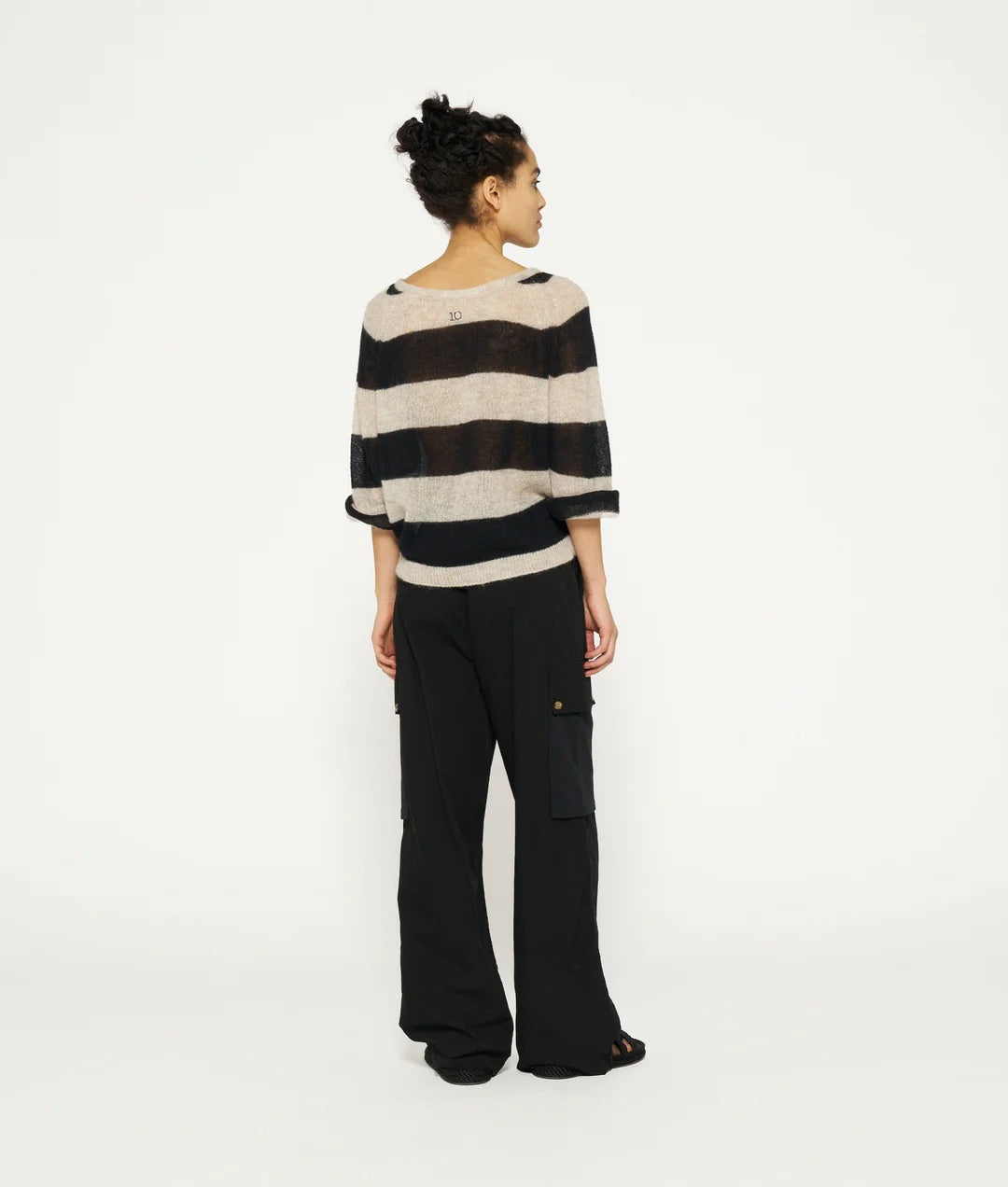 Sweater Thin Knit Stripes