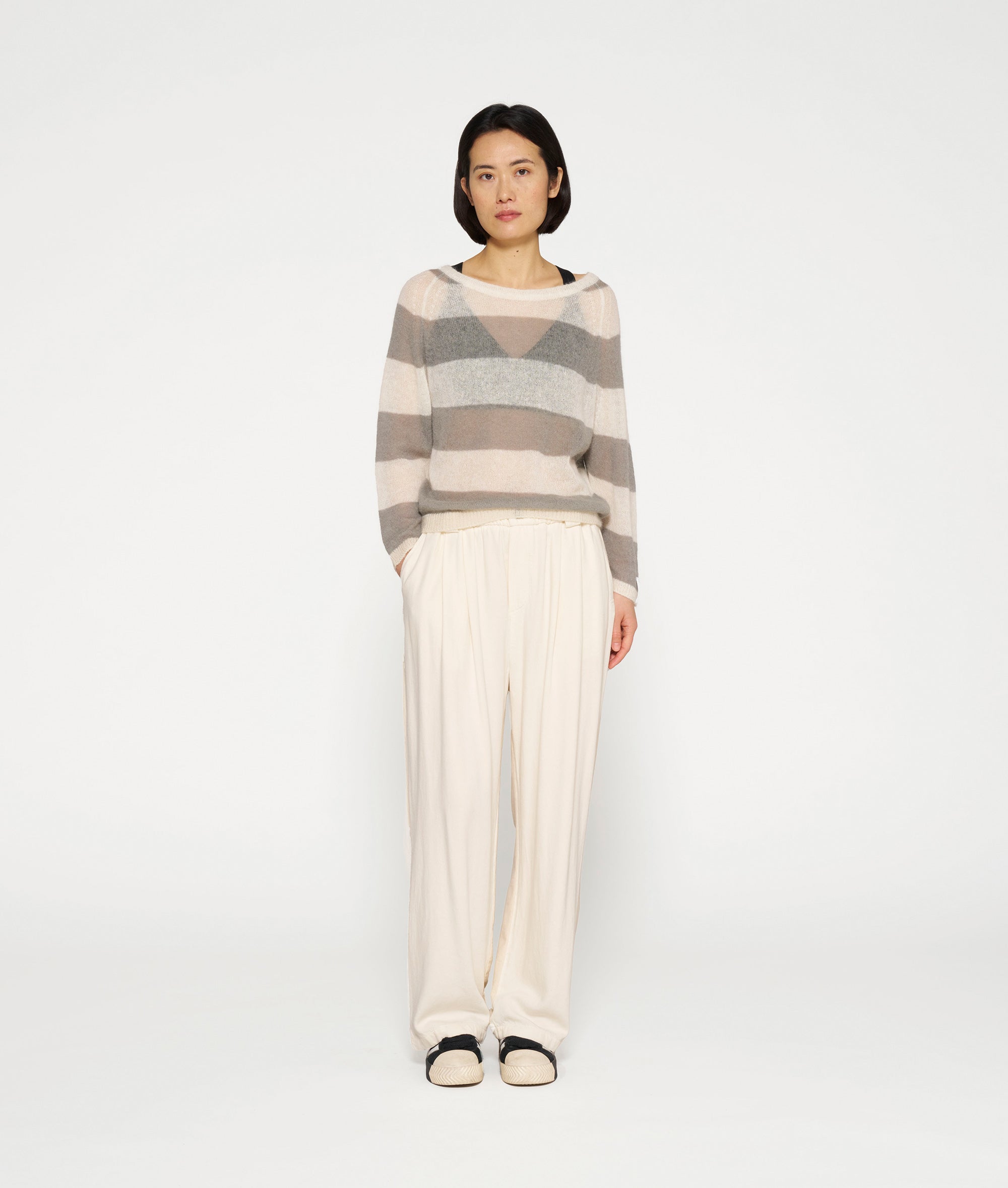 Thin Knit Sweater Stripes