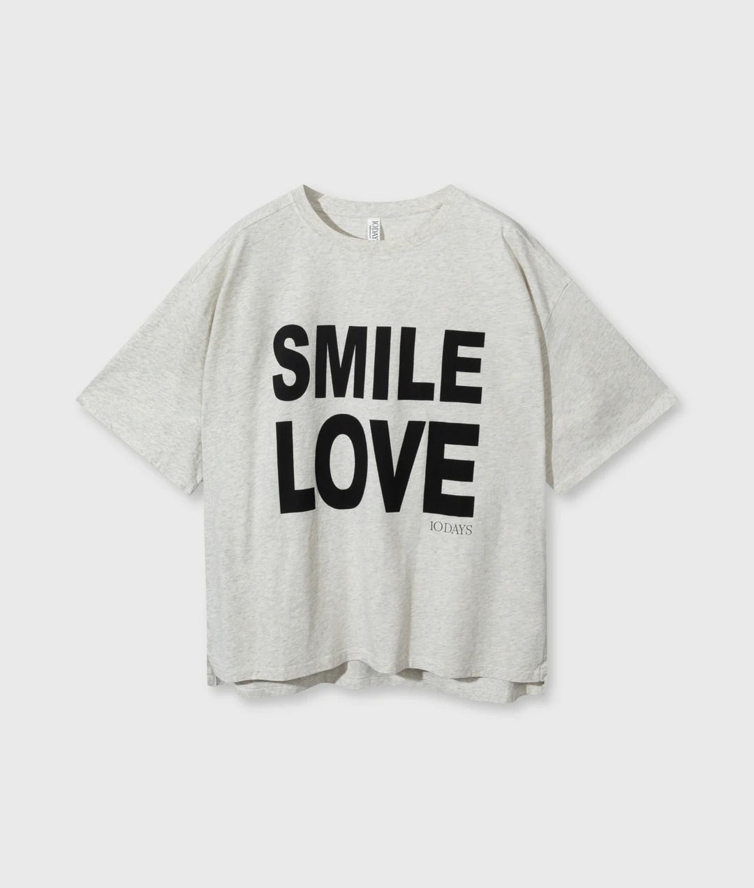 Statement Tee Smile Love soft white melee