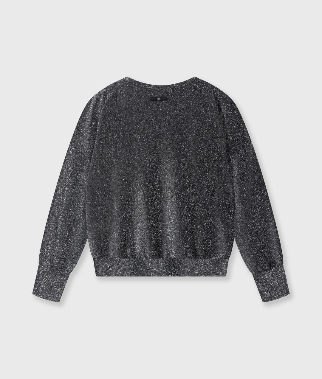 Deep Neck Sweater Glitter black