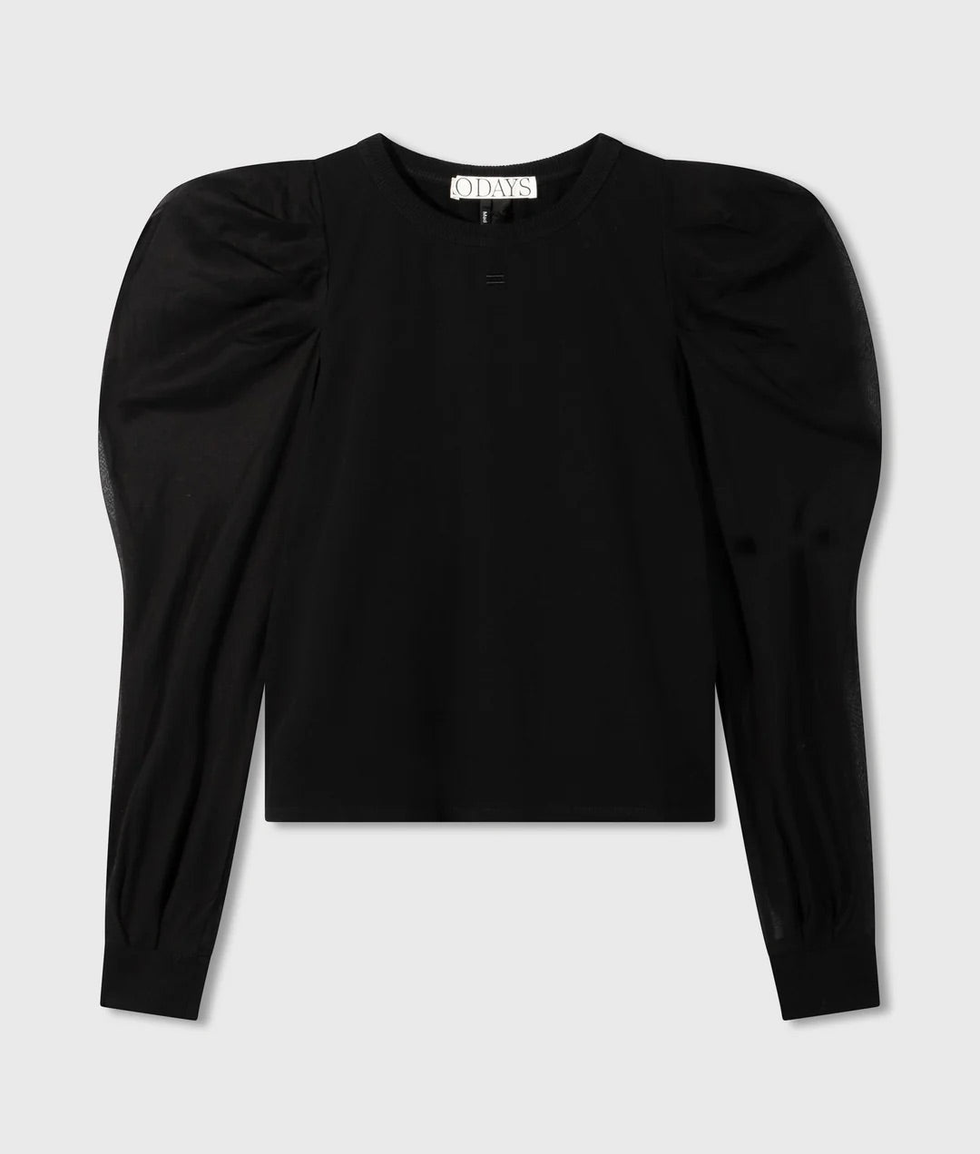 Soft Sweater Puff Sleeves black