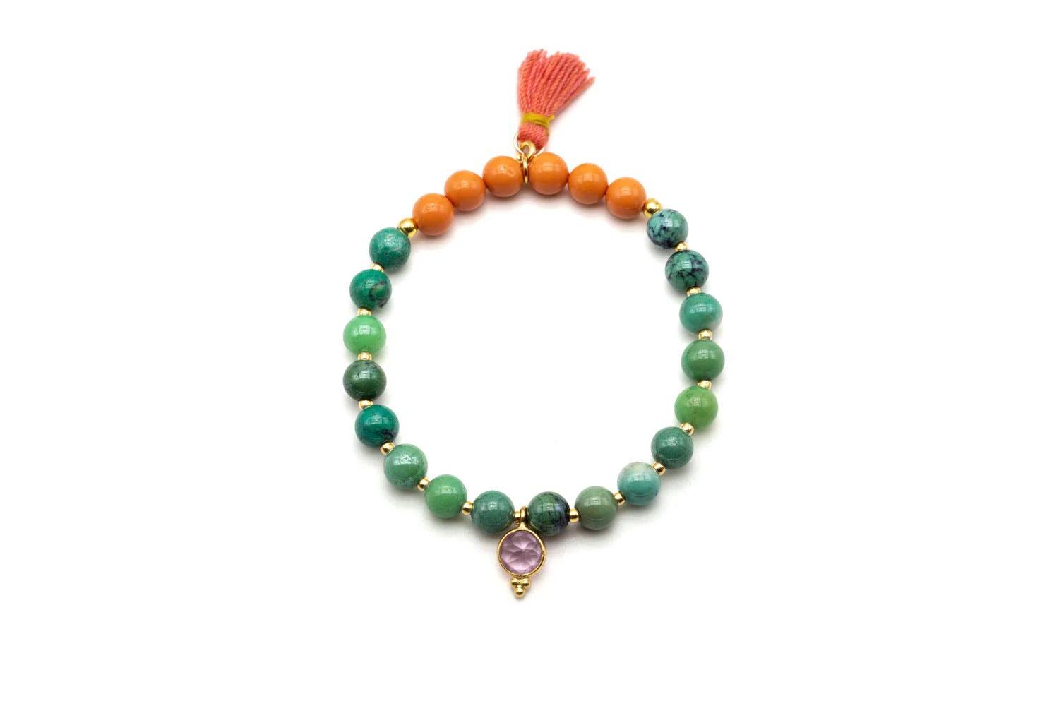 Armband „Mala Single Orange Leaf“