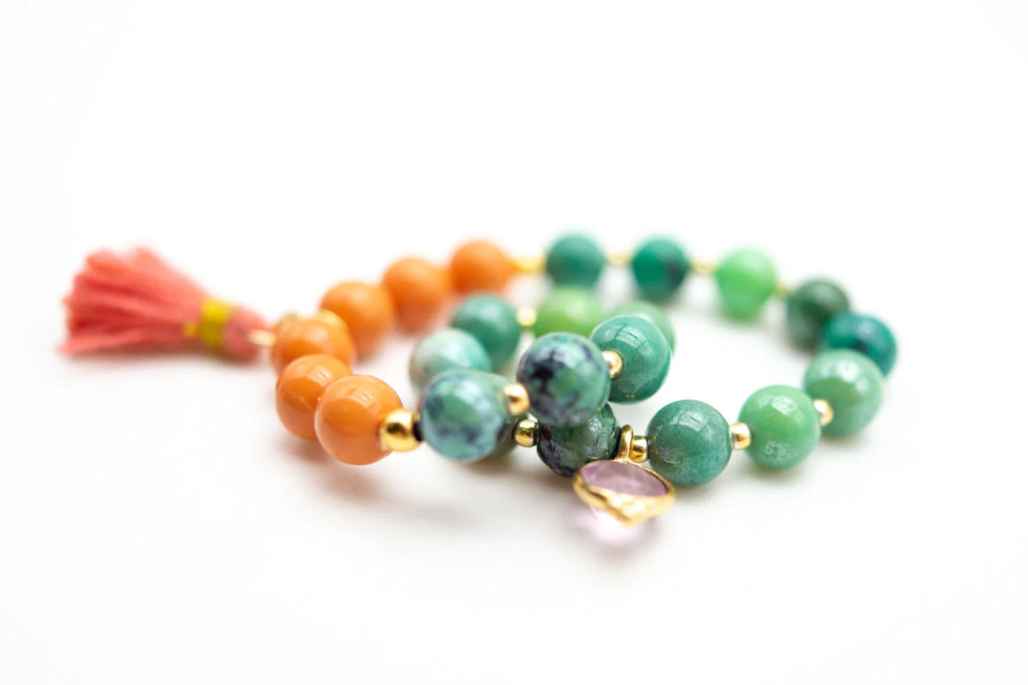 Armband „Mala Single Orange Leaf“