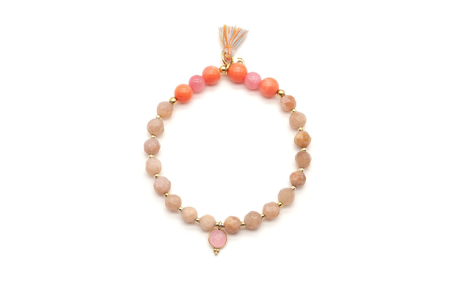 Armband „Mala Single Sunstone Coral“