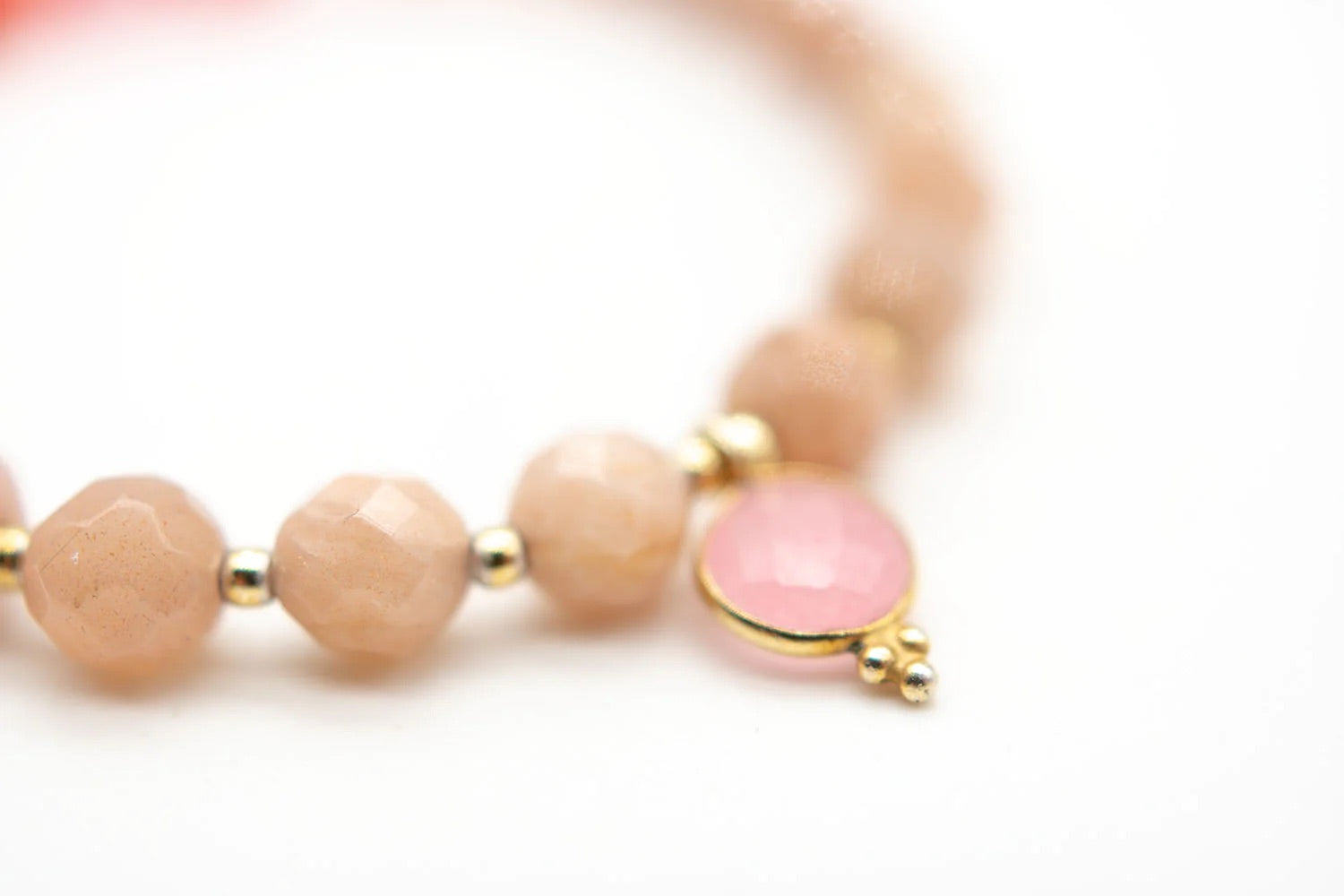 Armband „Mala Single Sunstone Coral“