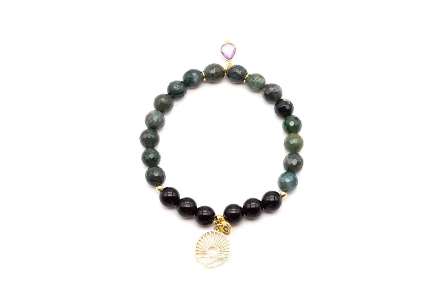 Armband „Mala Single Dark Moss“