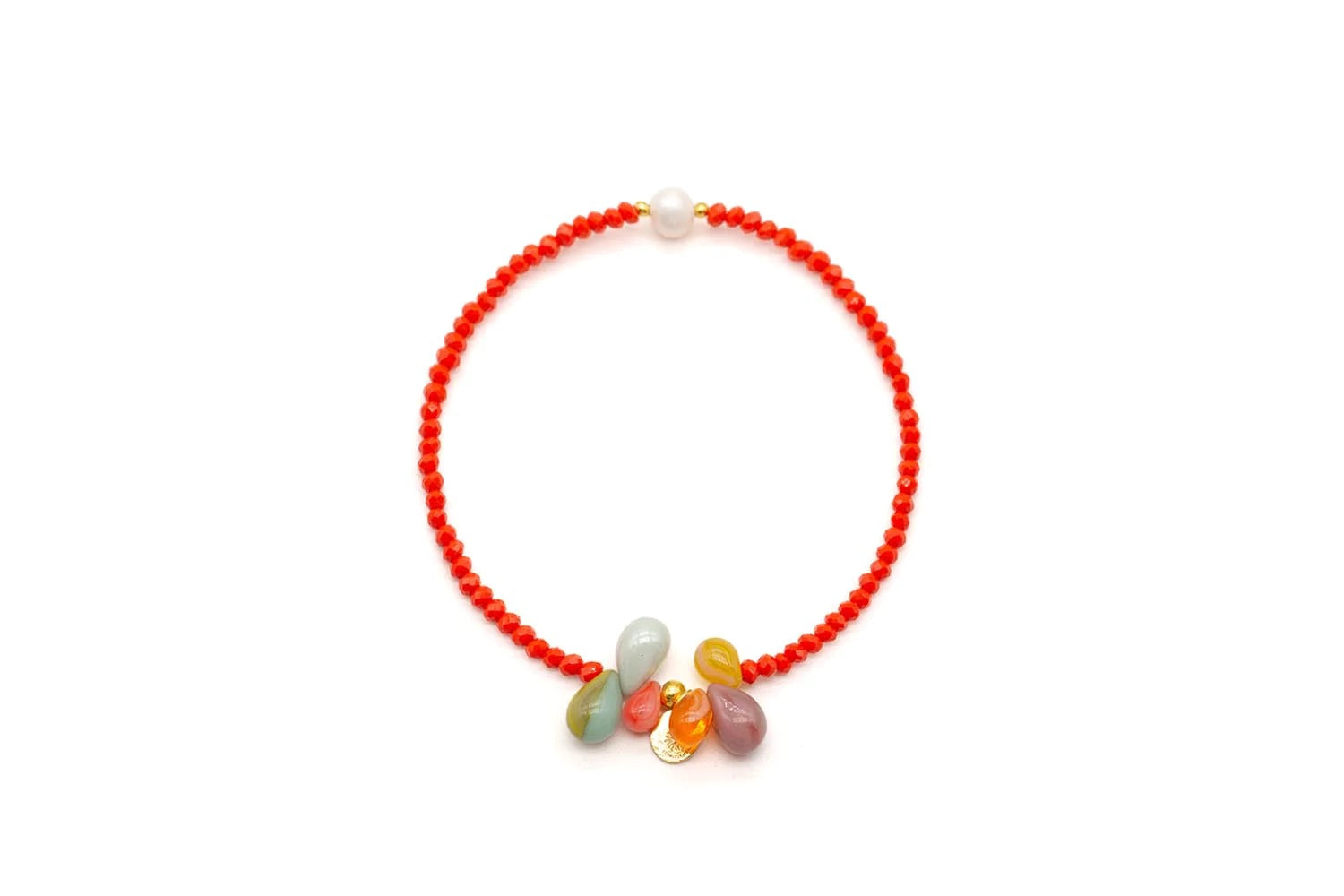 Armband „Mala Single 6Drops Red“