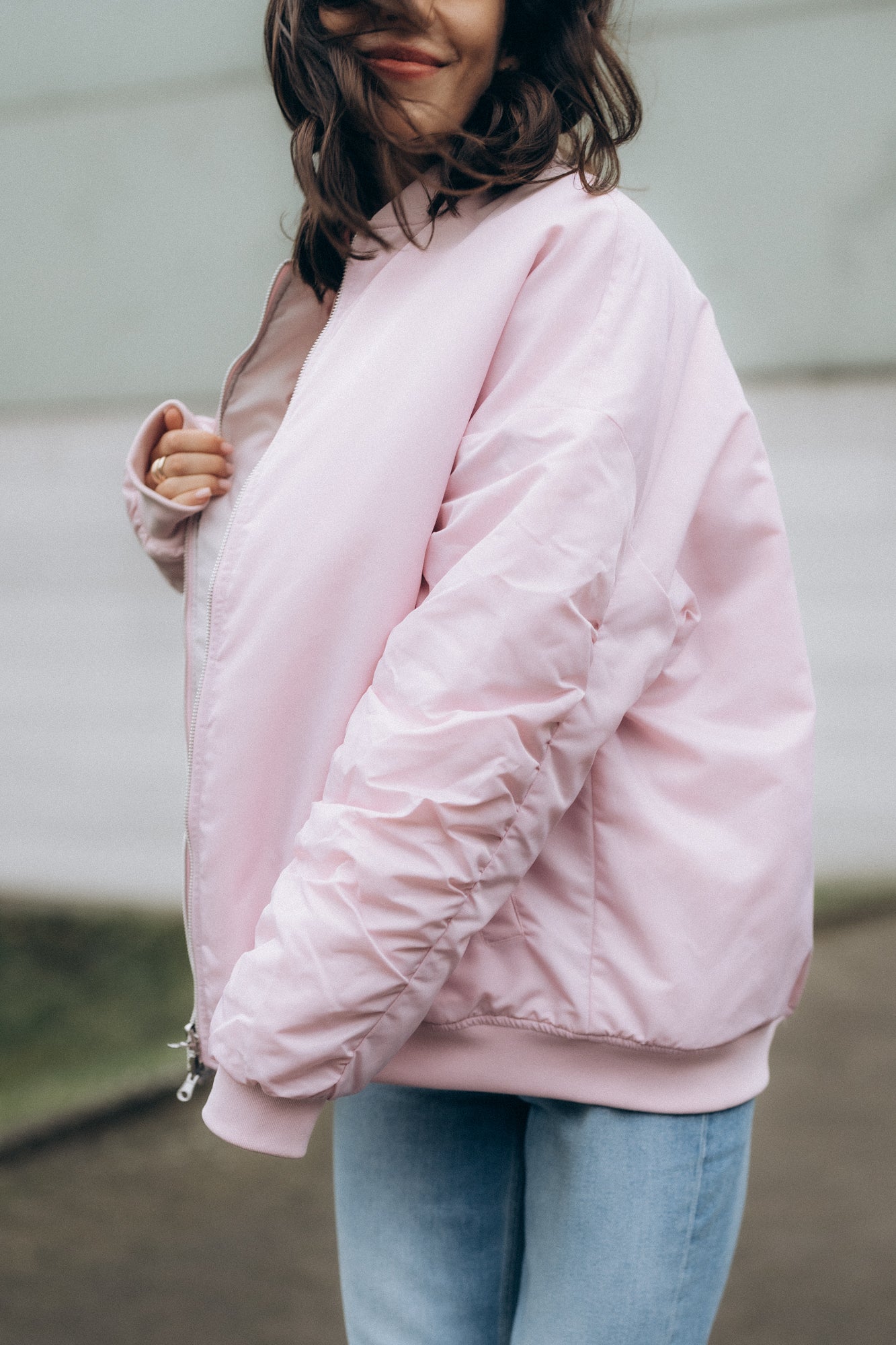 Wende-Bomberjacke „AstaDLL“ rosé/stone