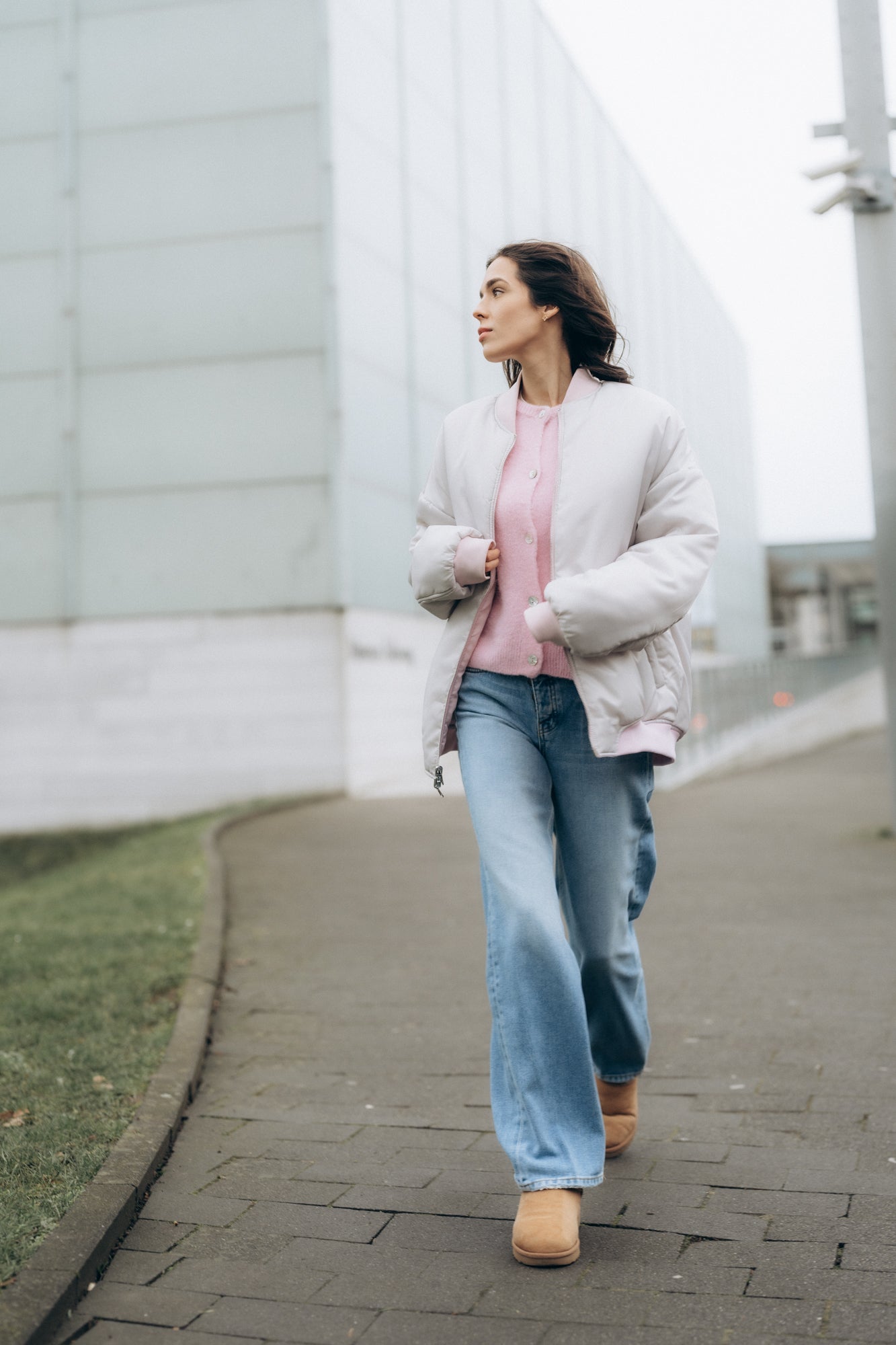 Wende-Bomberjacke „AstaDLL“ rosé/stone